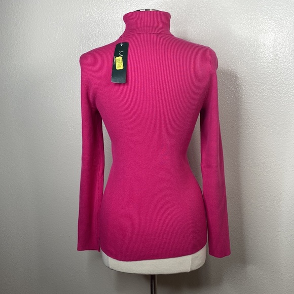 Lauren Ralph Lauren Pink Turtleneck Sweater - Picture 4 of 9